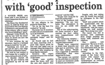 Royal Bay Residential hits headlines for ‘Good’ CQC report